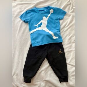Jordan Blue Tee and Black Joggers